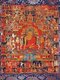 Nepal: Thangka painting with scenes from the life of Sakyamuni Buddha, 14th century